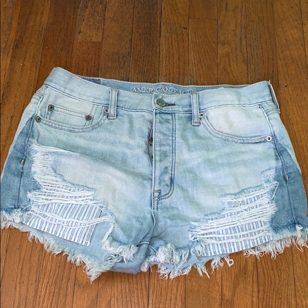 American eagle hi-rise denim shorts